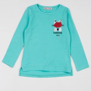 Peppermint children's tunic with applique