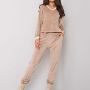 Beige velour set Esti RUE PARIS