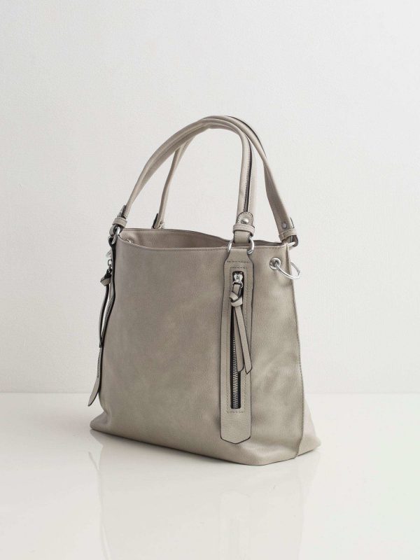 Grey women's bag city bag