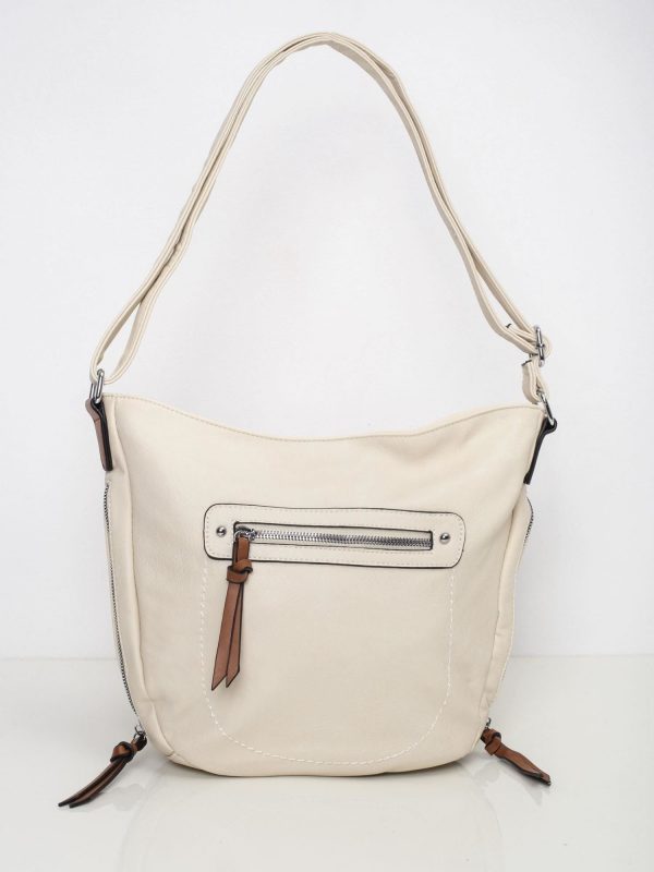 Cream Soft City Bag