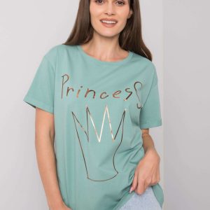 Light green T-shirt with print by Aosta