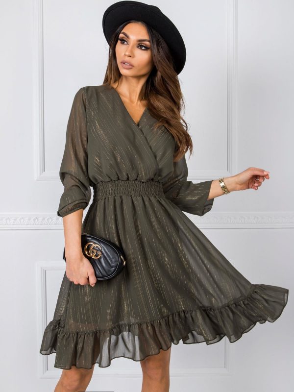 Khaki dress Cammy RUE PARIS