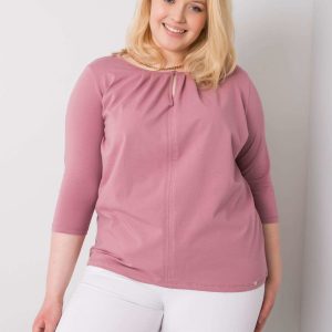 Jodie Dirty Pink Plus Size Cotton Blouse