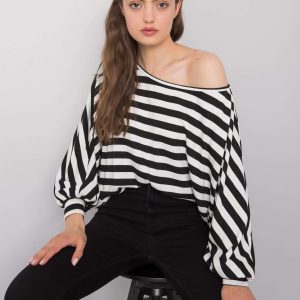 Black and white blouse Esther RUE PARIS