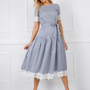 White and Navy Sea Dress