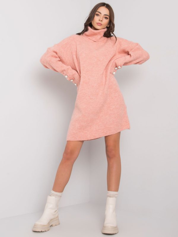 Light pink turtleneck dress Irvette RUE PARIS