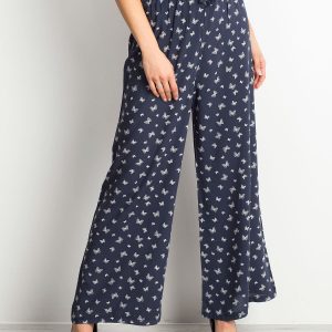 Navy blue pants Butterflies