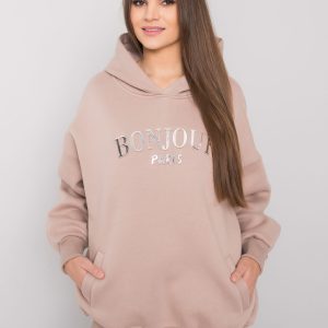 Dark beige sweatshirt with pits Lille RUE PARIS