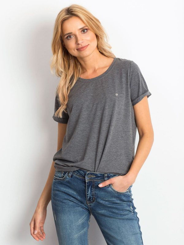 Dark grey melange t-shirt Transformative