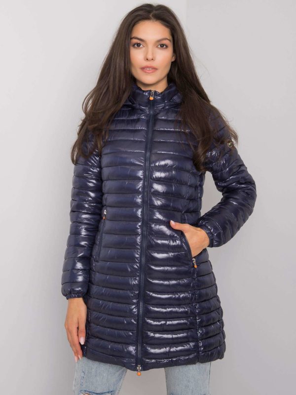 Navy Blue Ayline Hooded Jacket