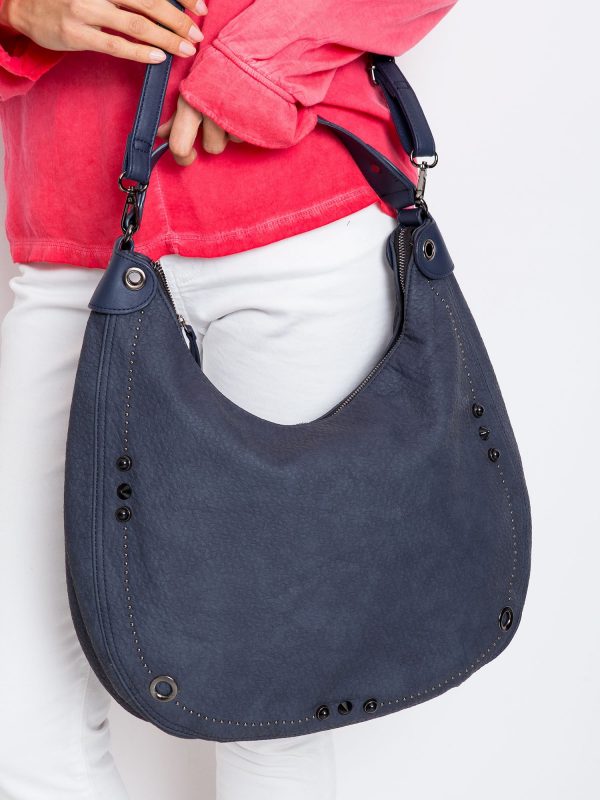 Navy blue hobo bag