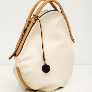 Ecru bag made of eco leather