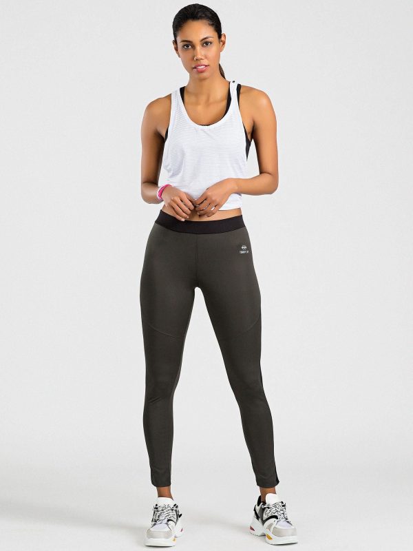 TOMMY LIFE Khaki sport leggings