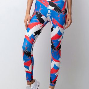 Red and Blue Harmony Leggings