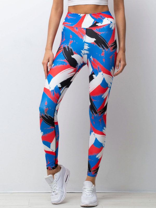 Red and Blue Harmony Leggings