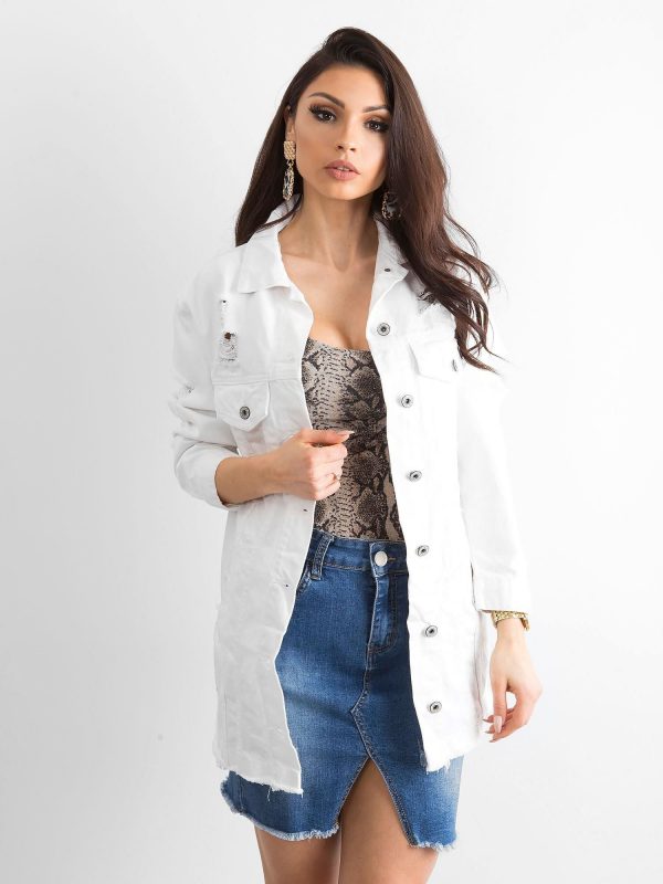 Modern White Denim Jacket