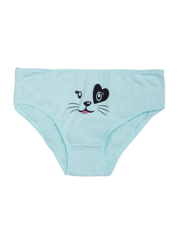 Mint panties for girl in cotton