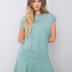 River Pistachio Ruffle Dress