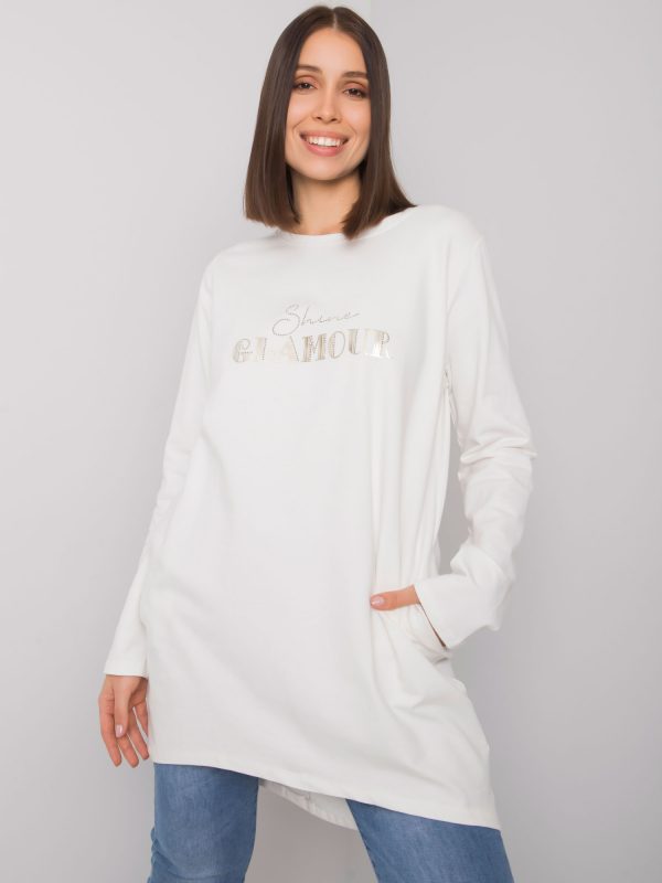 Ecru tunic plus size with pockets Alexiah