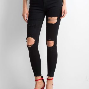 Black Damaged Jeans