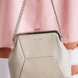 Elegant light gray handbag