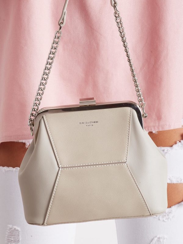 Elegant light gray handbag