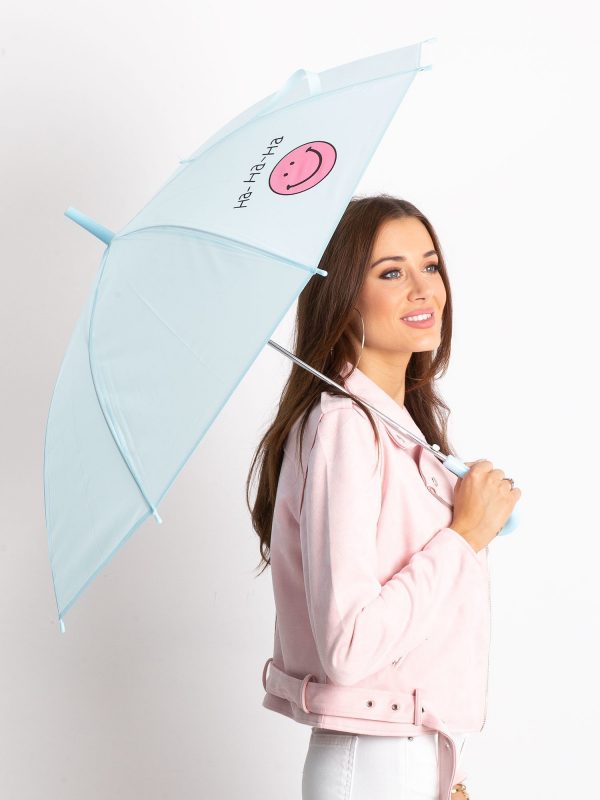 Blue Semi-Automatic Umbrella