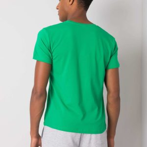 Dark Green Men's T-Shirt with Asher Print