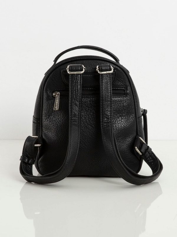 Black women's backpack in eco-leather LUIGISANTO