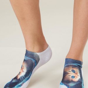 Cat Print Footwear Socks