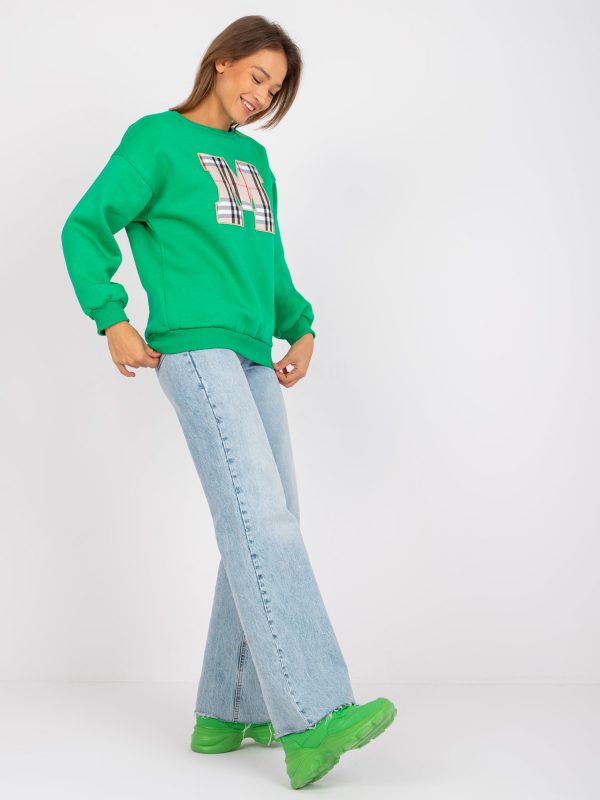 Green Cotton Sweatshirt Elise