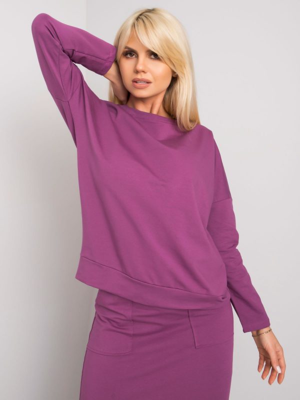 Purple sweatshirt set with sweatshirt and skirt Mayday