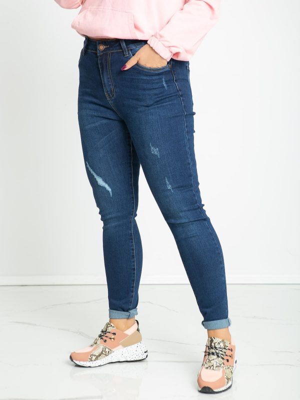 Blue plus size jeans by Nathalie