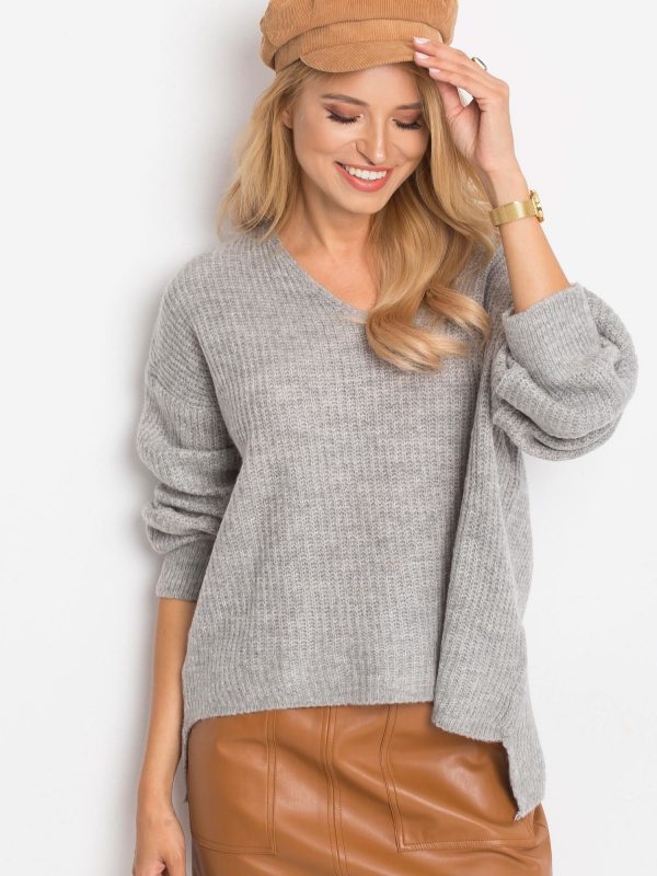 RUE PARIS Grey sweater Wandering