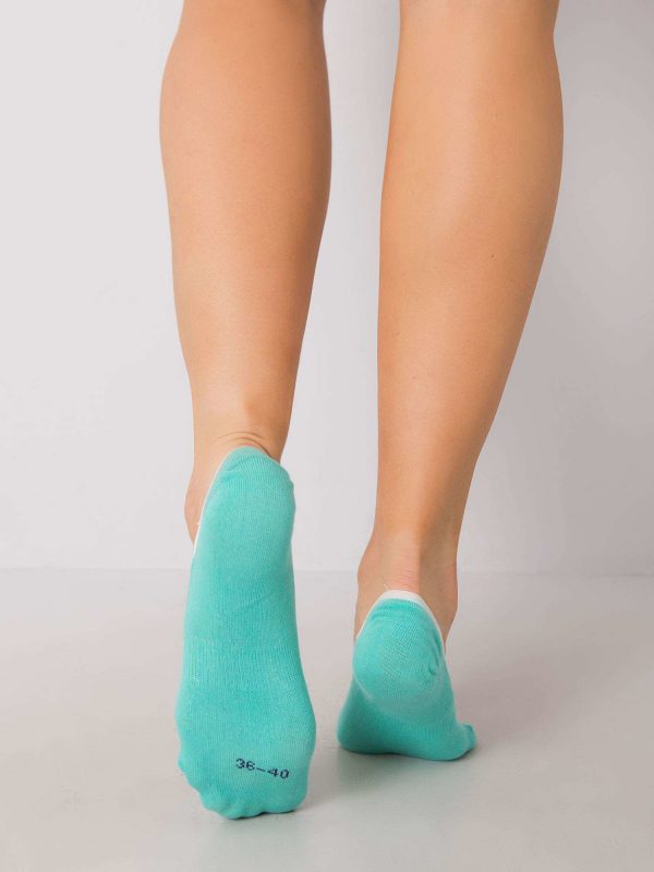 Turquoise foot socks