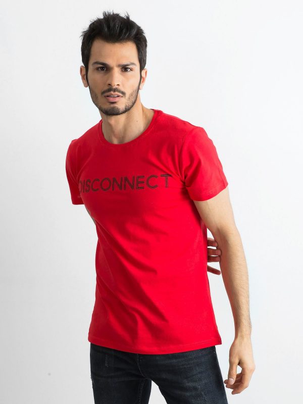 Men's T-shirt made of cotton red