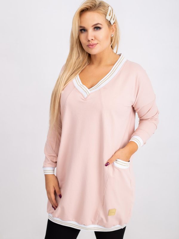 Dirty pink tunic plus size Candy