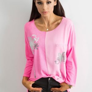 Fluo Pink Ladies Print Blouse