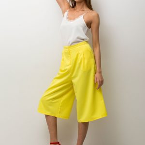 Yellow culottes pants