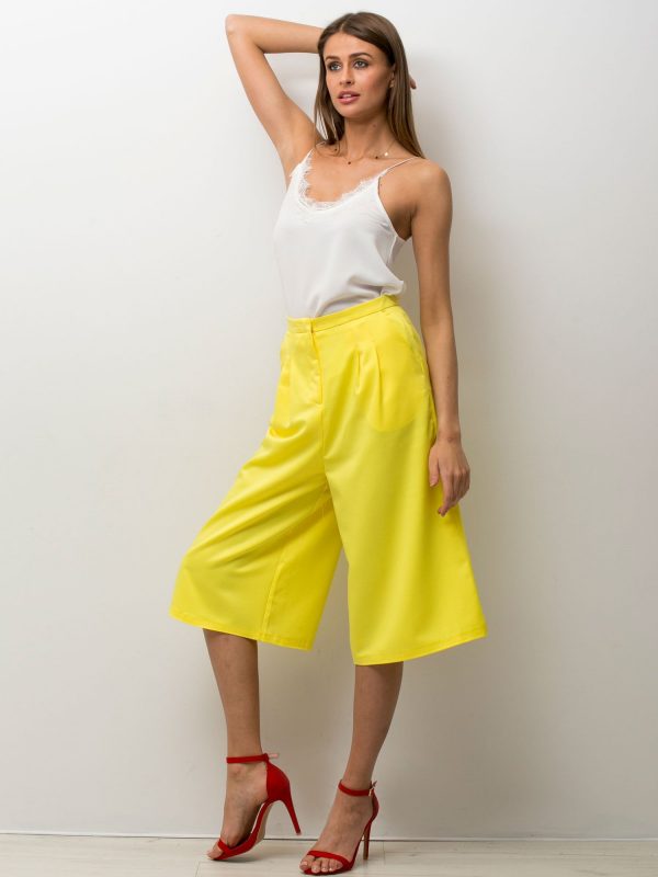 Yellow culottes pants