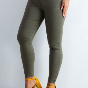 Khaki Plus Size Skinny Pants