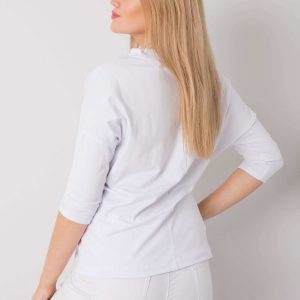 White Plus Size Cotton Blouse Sylla