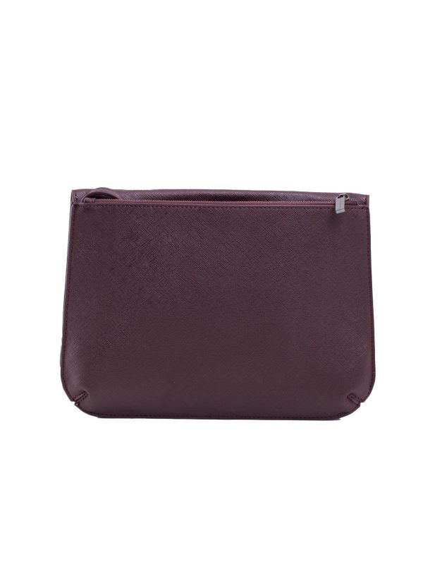 Burgundy bag on thin strap