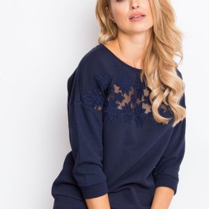 RUE PARIS Navy blue Manhattan sweatshirt