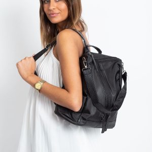 Black Soft Backpack Bag