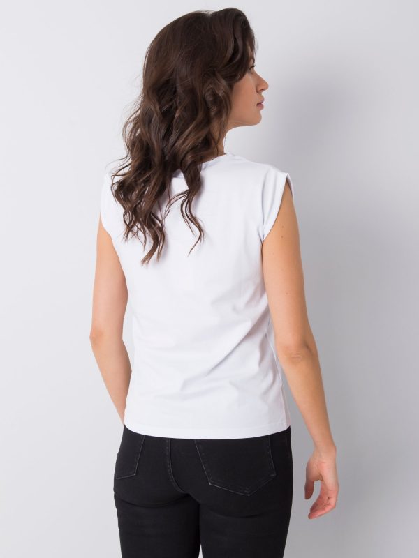 White T-shirt with print by Zain