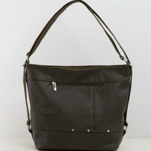 Khaki-green women's handbag