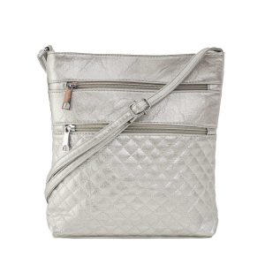 Silver Quilted Handbag