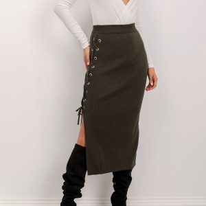 BSL Khaki skirt with lacing