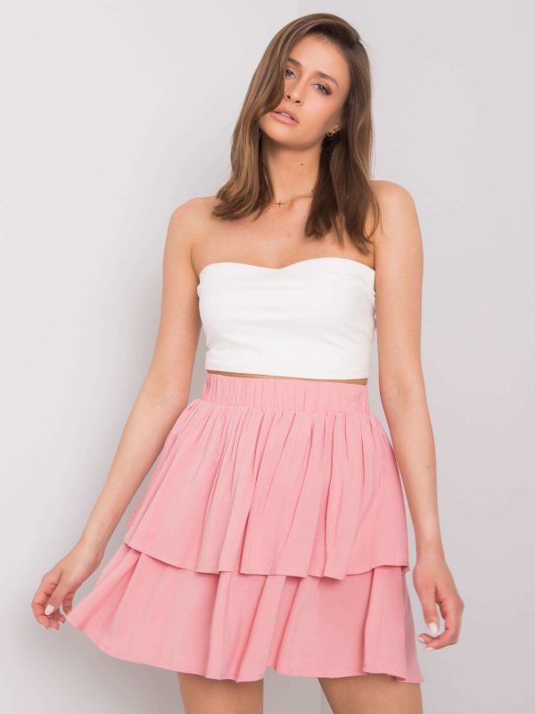 Pink skirt with ruffle Eden SUBLEVEL